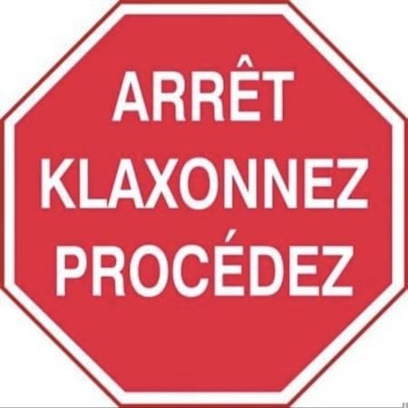 Accuform Stop - Honk - Proceed - French, Glass, 2 in x 2 in FRVPL907LENS